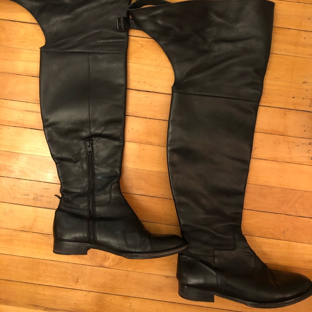 All Saints over the knee leather boots - Picture 9 of 11